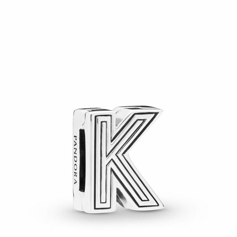 Pandora Australia Reflexions™ Letter K Clip Charm - Sterling Silver | JMNWHK432